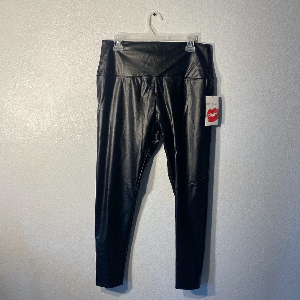 Black Leather Pants Skinny Fitted Faux Leather Leggings